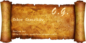 Odor Gusztáv névjegykártya