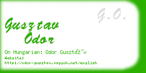 gusztav odor business card